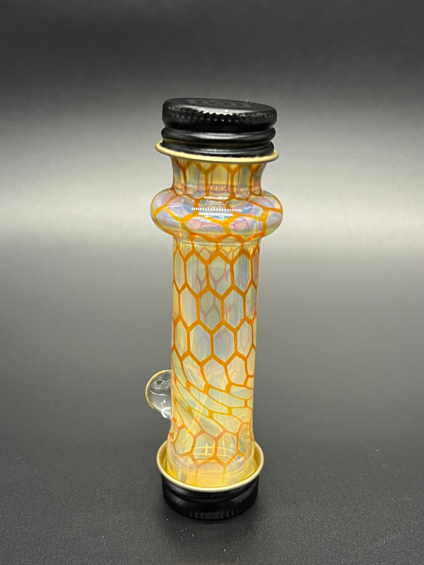 Flowstate Glass Travel Chillum Hand Pipe - Silver Fumed Flowstate Glass