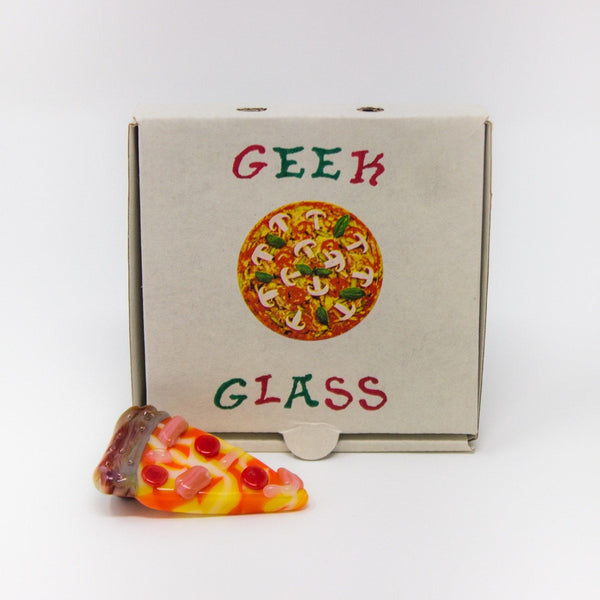 Geek Glass Pizza Pendant - Style Two.