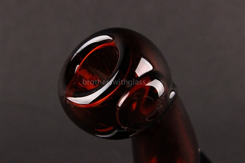 Glass Slide With Bent Neck 14 mm Amber.