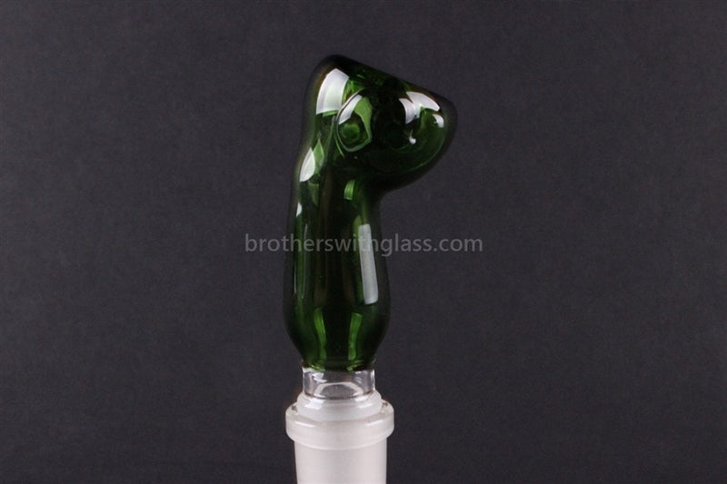 Glass Slide With Bent Neck 14 mm Green.