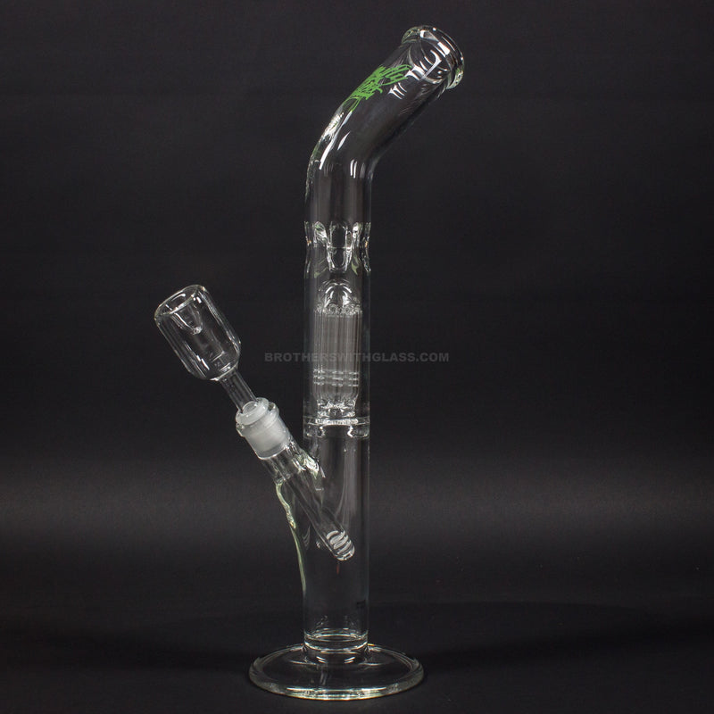 Glowfly Glass 18 In 8 Arm Tree Bent Neck Straight Bong.