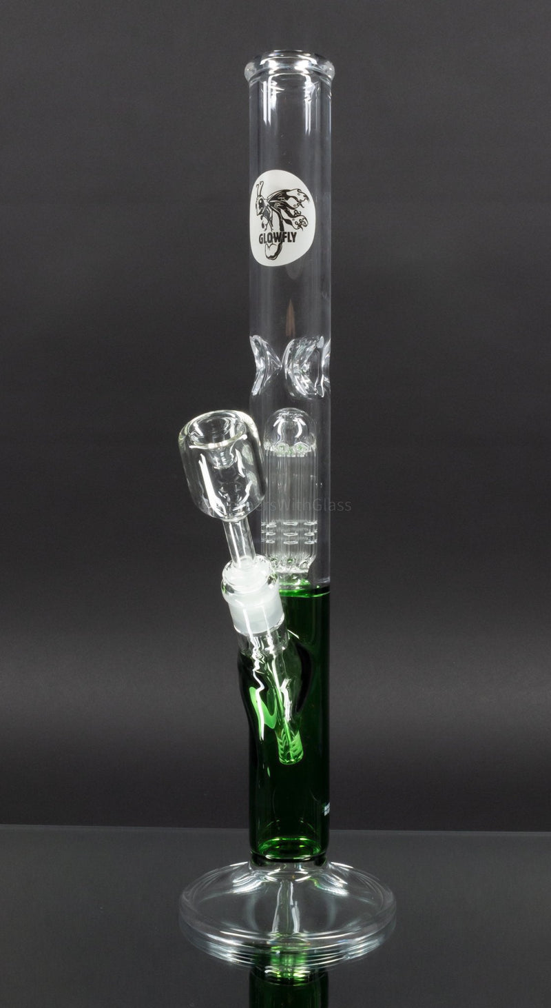 Glowfly Glass 18 In Colored Tree Straight Bong - Green.