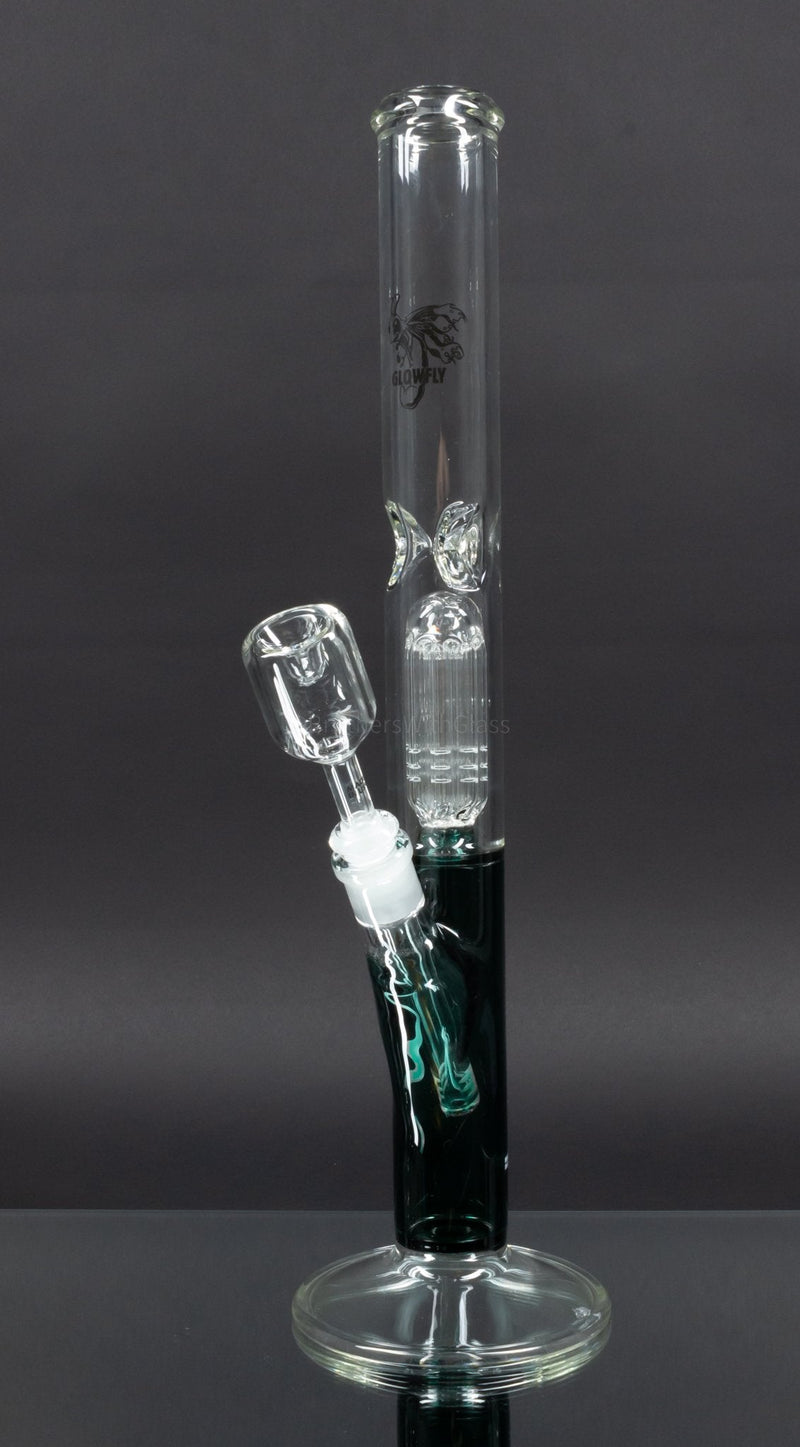 Glowfly Glass 18 In Colored Tree Straight Bong - Teal.
