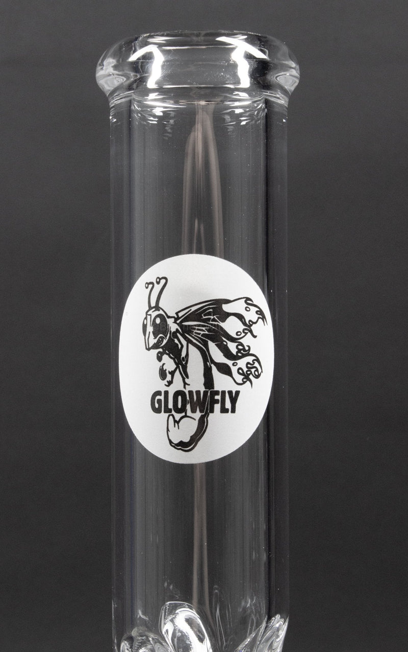 Glowfly Glass 80mm Natural Perc to Tree Bong.