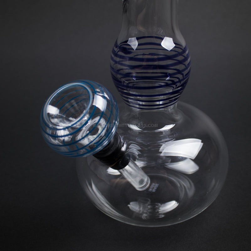 Glowfly Glass Bent Neck Double Bubble Bottom Bong - 9mm Grommeted.