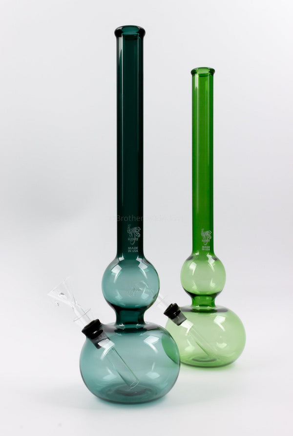 Glowfly Glass Colored Double Bubble Bottom 13 In Bong.