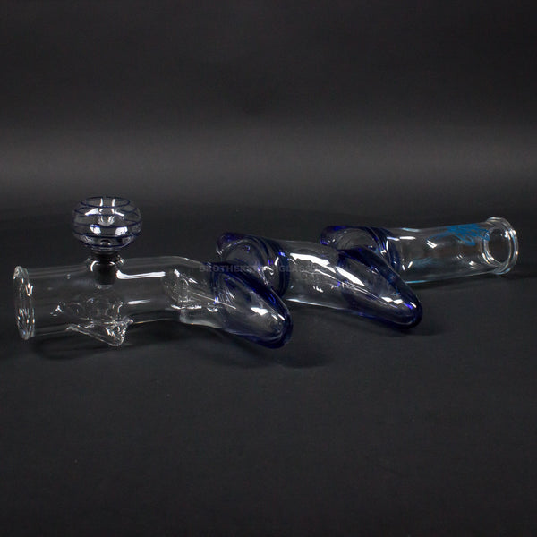 Glowfly Glass Double Warped Steamroller Hand Pipe.