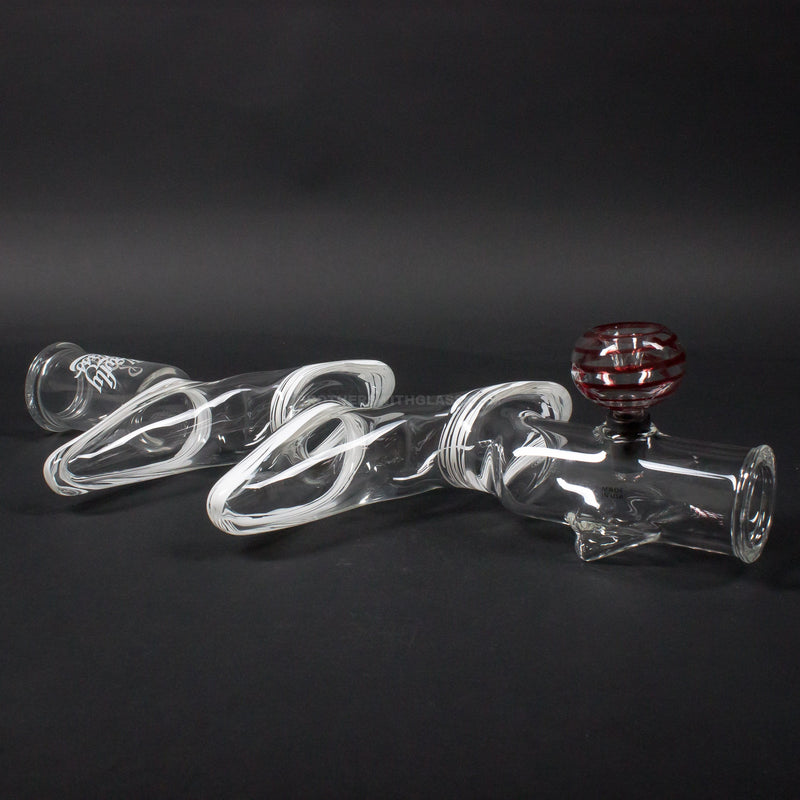 Glowfly Glass Double Warped Steamroller Hand Pipe.