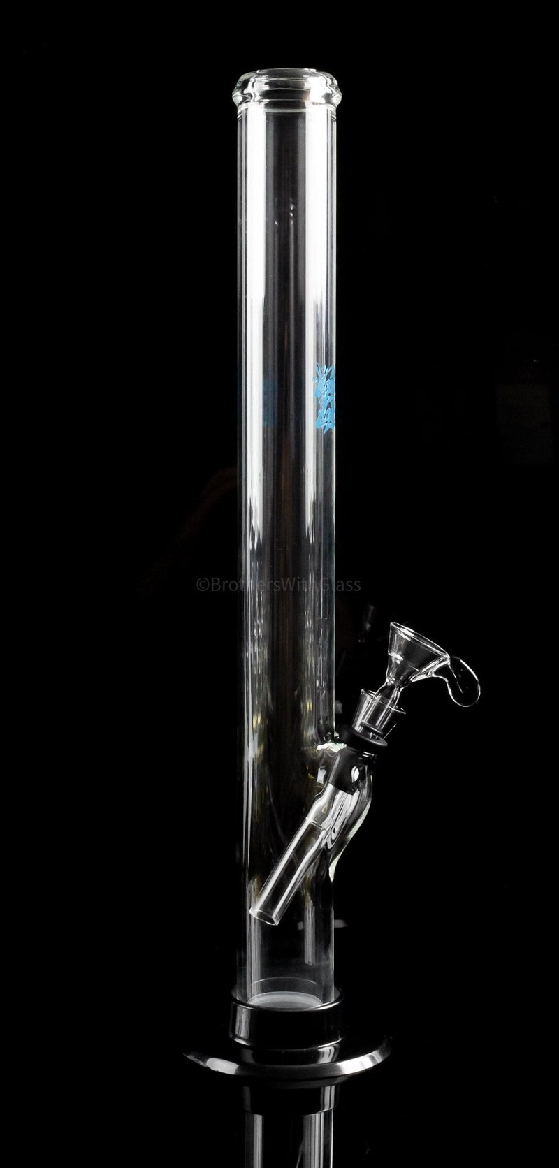Glowfly Glass Straight Bong With Removable Base.
