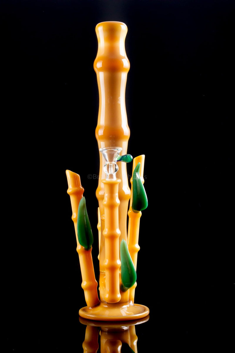 Goo Roo Designs Bamboo Patch Themed Straight Disc Bong - 4.
