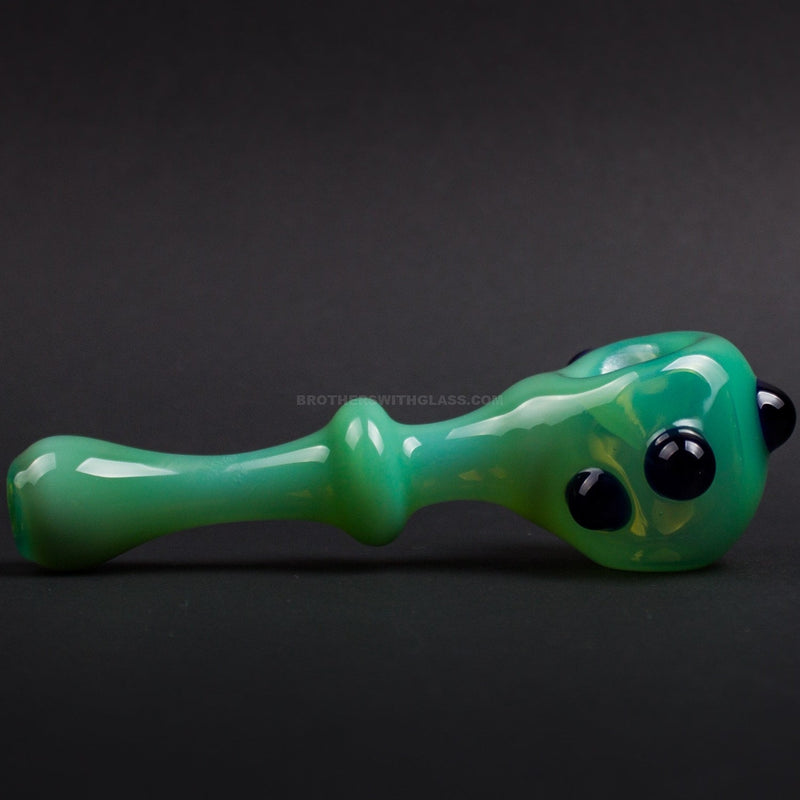 Goo Roo Designs Single Maria Green With Dots Hand Pipe.