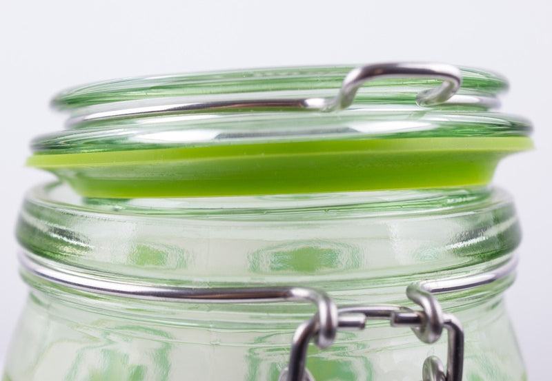 Green Medical Cannabis Glass Stash Jar - Large.