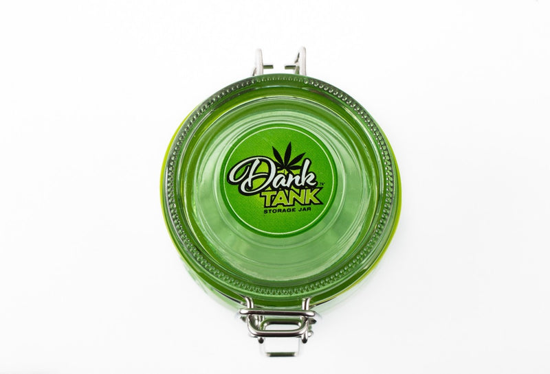 Green Medical Cannabis Glass Stash Jar - Small.