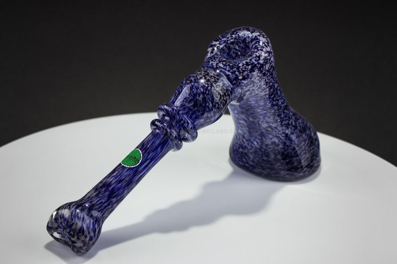 Greenlite Glass Cobalt Frit Hammer Bubbler Water Pipe.