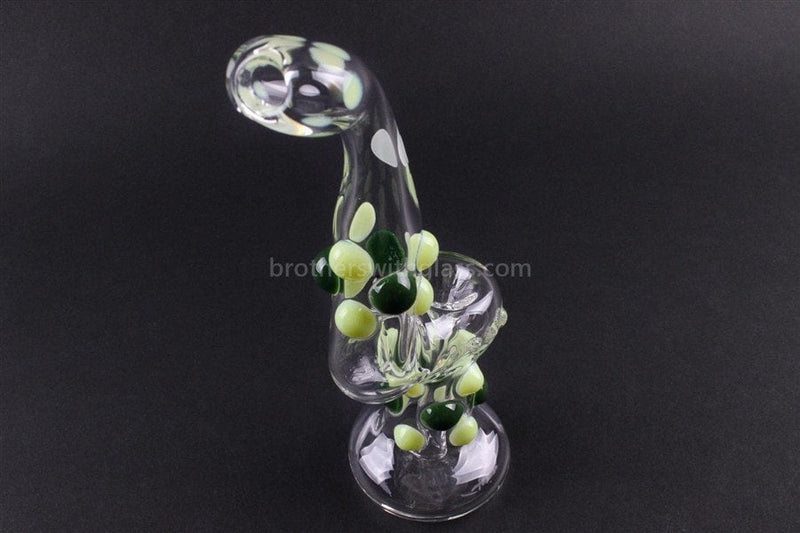 Greenlite Glass Colored Marble Bubbler Water Pipe - Greens.