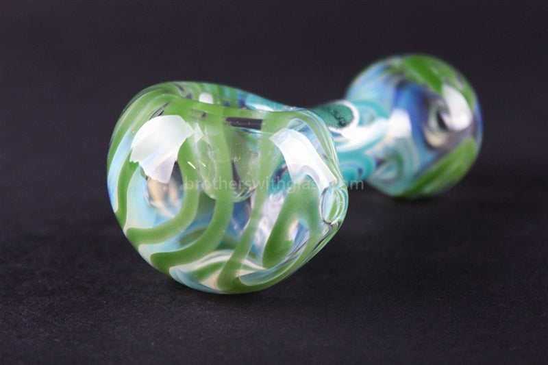 Greenlite Glass Squiggly Hand Pipe - Green.