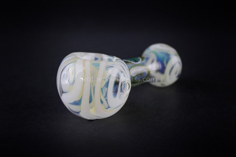 Greenlite Glass Squiggly Hand Pipe - White.