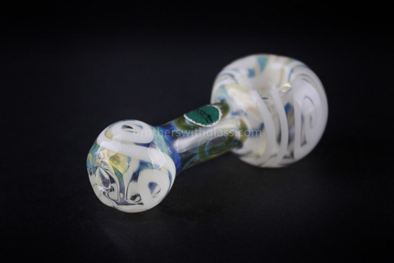 Greenlite Glass Squiggly Hand Pipe - White.