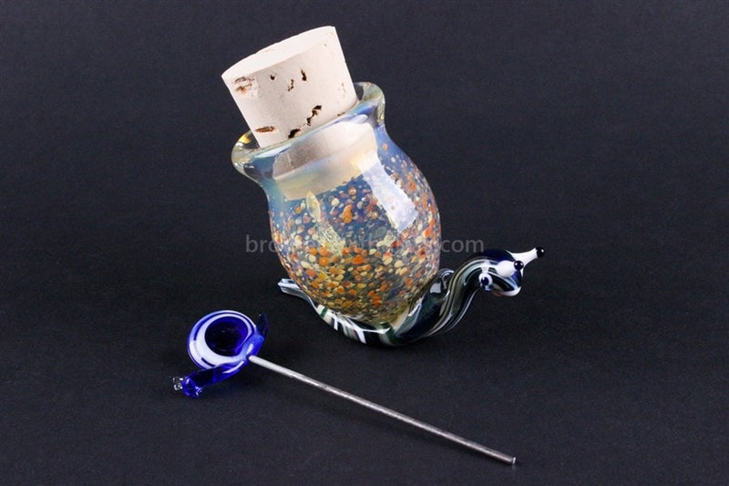 Heady Glass Frit Color Stash Jar - Slimy Snail.
