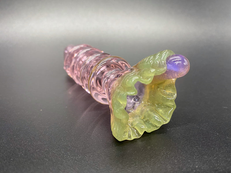 Hilltree Glass Clambake Chillum Hand Pipe Brothers with Glass