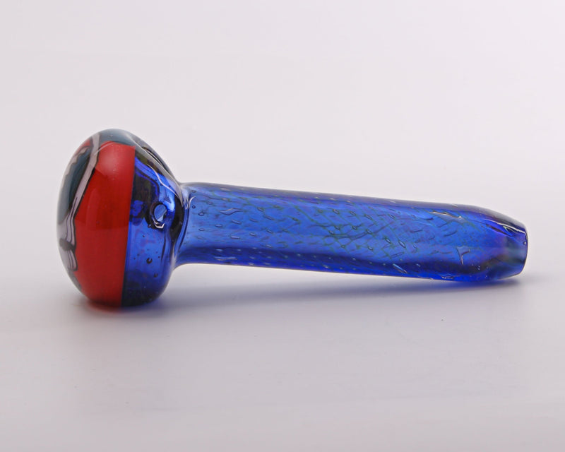 Hilltree Glass Doodle Cap Hand Pipe - Grateful Dead Brothers with Glass