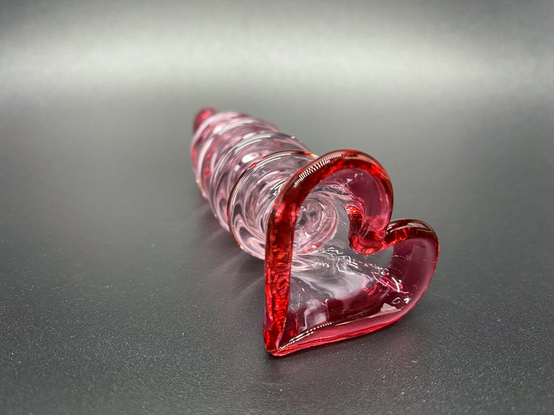 Hilltree Glass Heart Chillum Hand Pipe Brothers with Glass