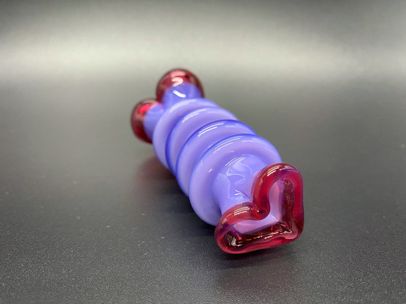 Hilltree Glass Heart Chillum Hand Pipe Brothers with Glass
