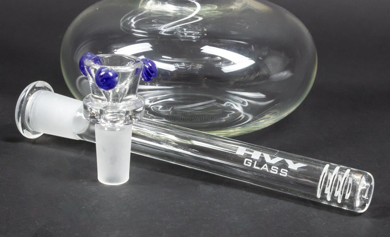 HVY Glass 10 In Bubble Bent Neck Bong - Blue Stardust.
