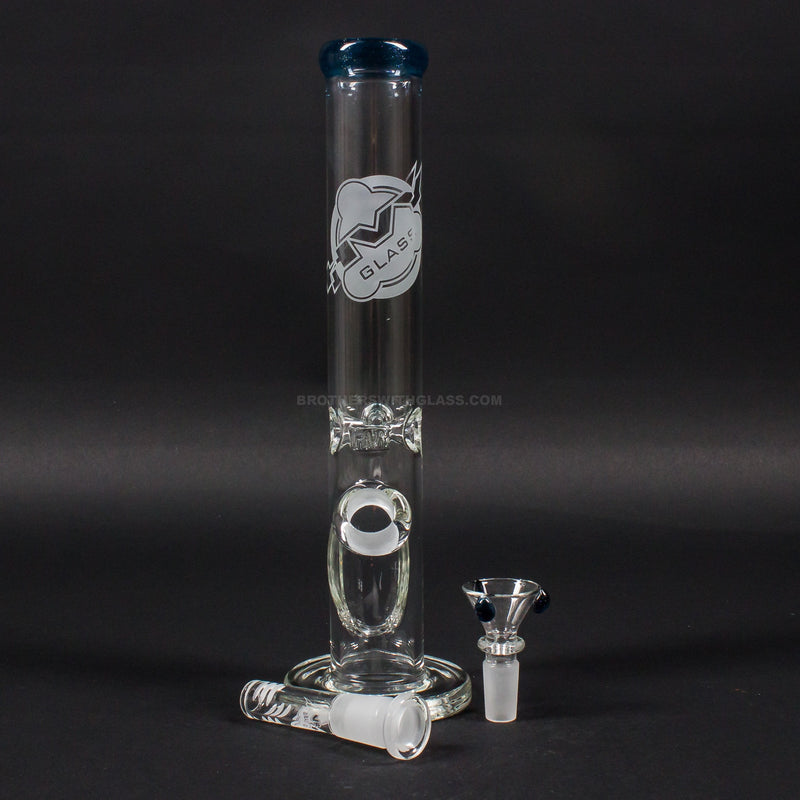 HVY Glass 10 In Color Wrap Straight Bong - Blue Stardust.