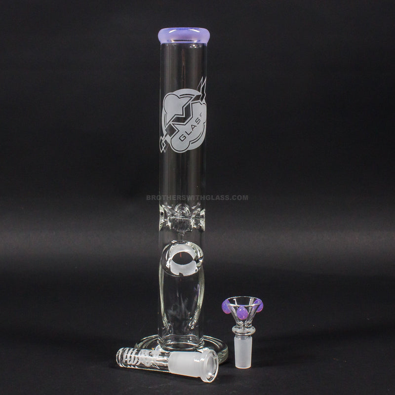 HVY Glass 10 In Color Wrap Straight Bong - Pink Slyme.