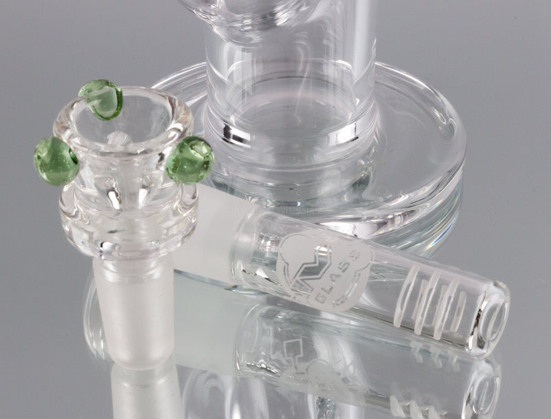 HVY Glass 10 In Color Wrap Straight Water Pipe - Green.
