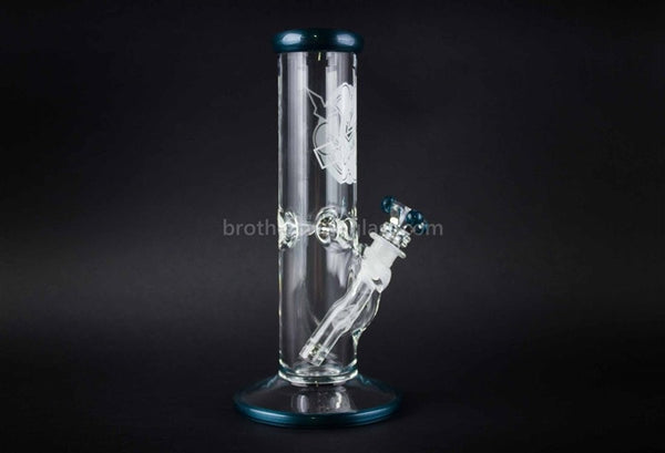 HVY Glass 10 Inch Straight 9mm Bong - Blue.