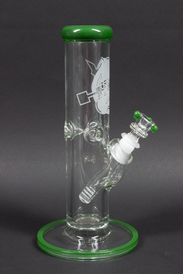 HVY Glass 10 Inch Straight 9mm Bong - Green.