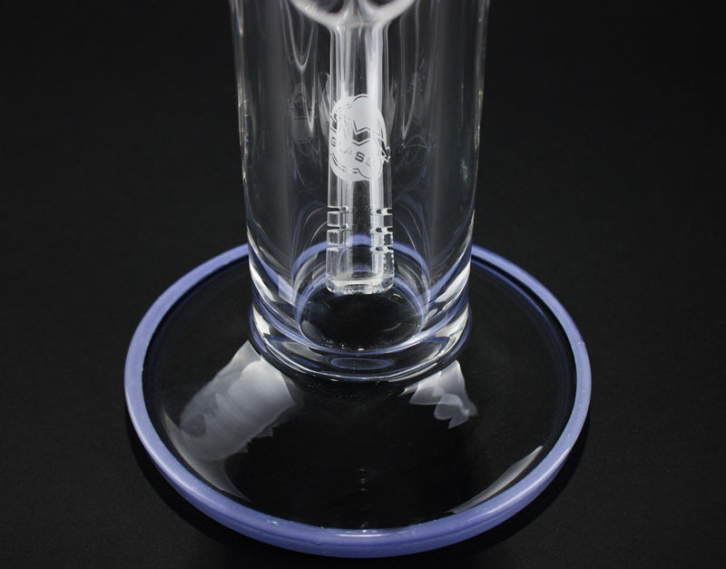 HVY Glass 10 Inch Straight 9mm Water Pipe - Periwinkle.