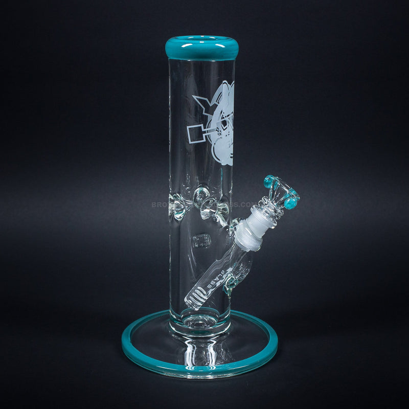 HVY Glass 10 Inch Straight 9mm Water Pipe - Teal.