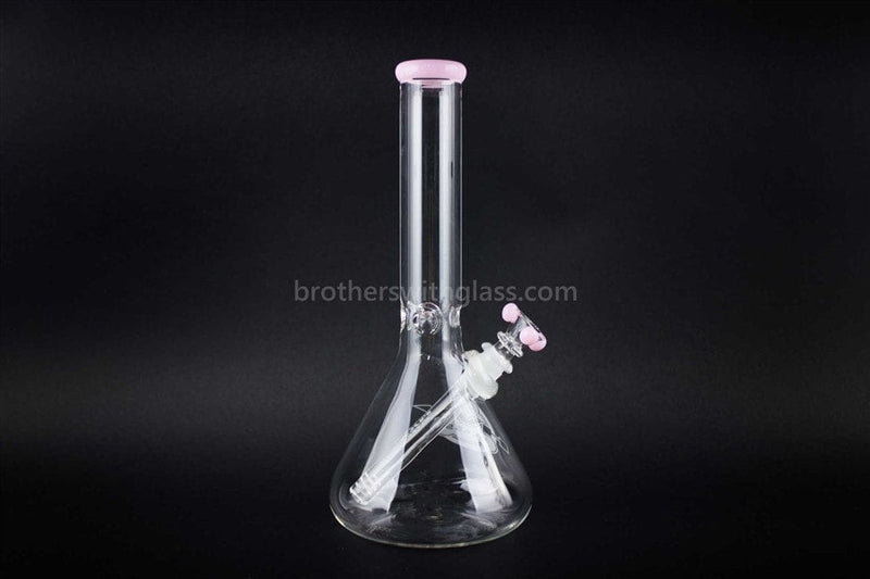 HVY Glass 11 in Beaker Water Pipe - Pink.