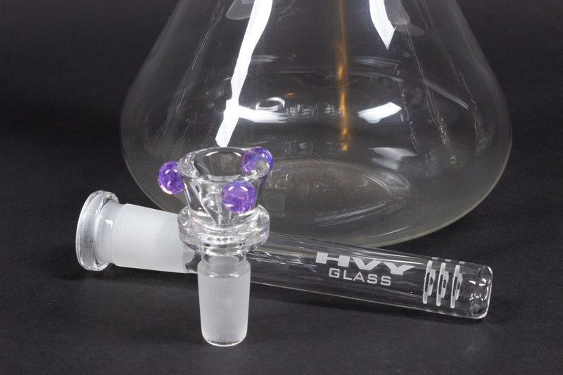 HVY Glass 11 in Beaker Water Pipe - Purple.