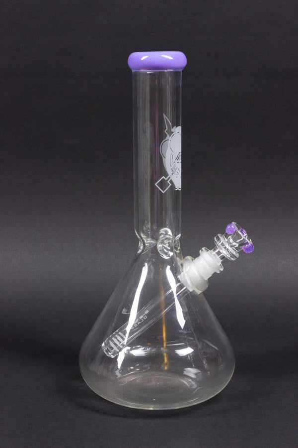 HVY Glass 11 in Beaker Water Pipe - Purple.