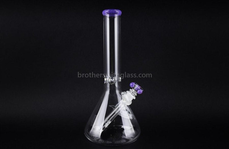 HVY Glass 11 in Color Accented Beaker Bong - Pink Slyme HVY Glass