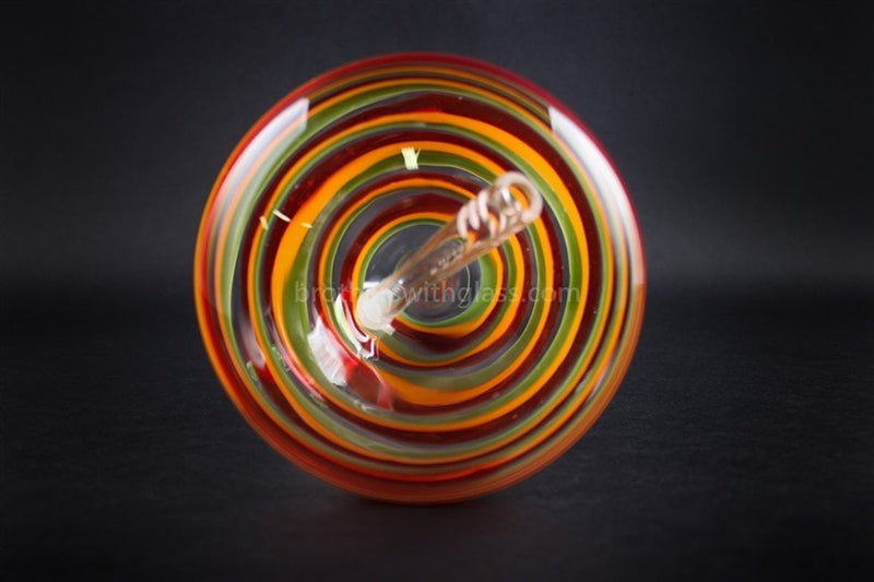 HVY Glass 12 In Color Striped Beaker Bong - Rasta.