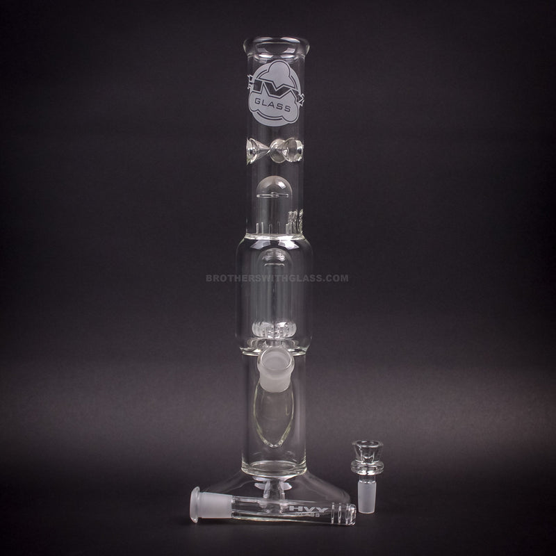 HVY Glass 14 in Straight to Showerhead Bong.