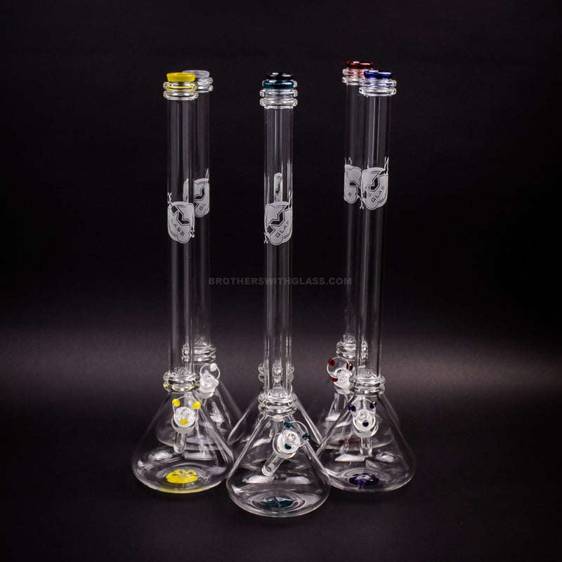 HVY Glass 18 In Tall Double Maria Beaker Bong - Color Variations.