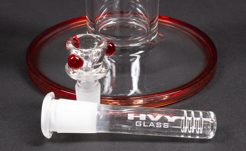 HVY Glass 50mm Color Coiled Straight Bong.
