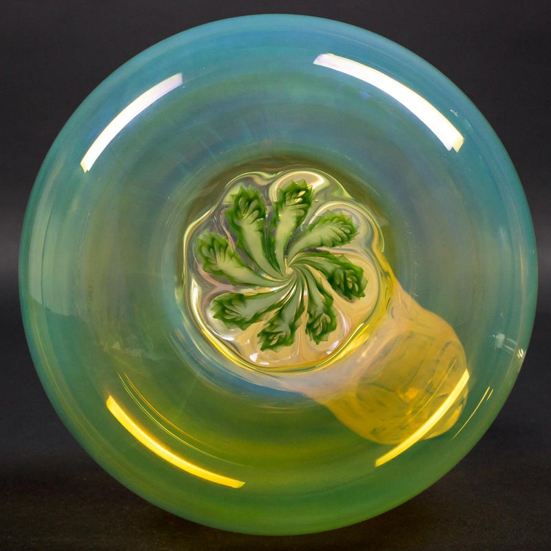 HVY Glass 50mm Fumed Bubble Bent Neck Bong - Green.