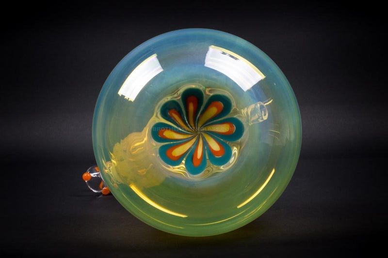 HVY Glass 50mm Fumed Bubble Bent Neck Bong - Orange.