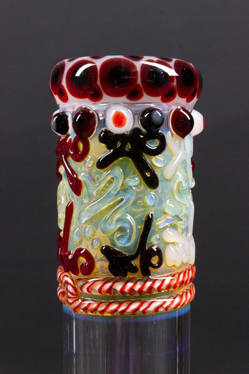 HVY Glass 50mm Fumed Bubble Bent Neck Bong - Red.