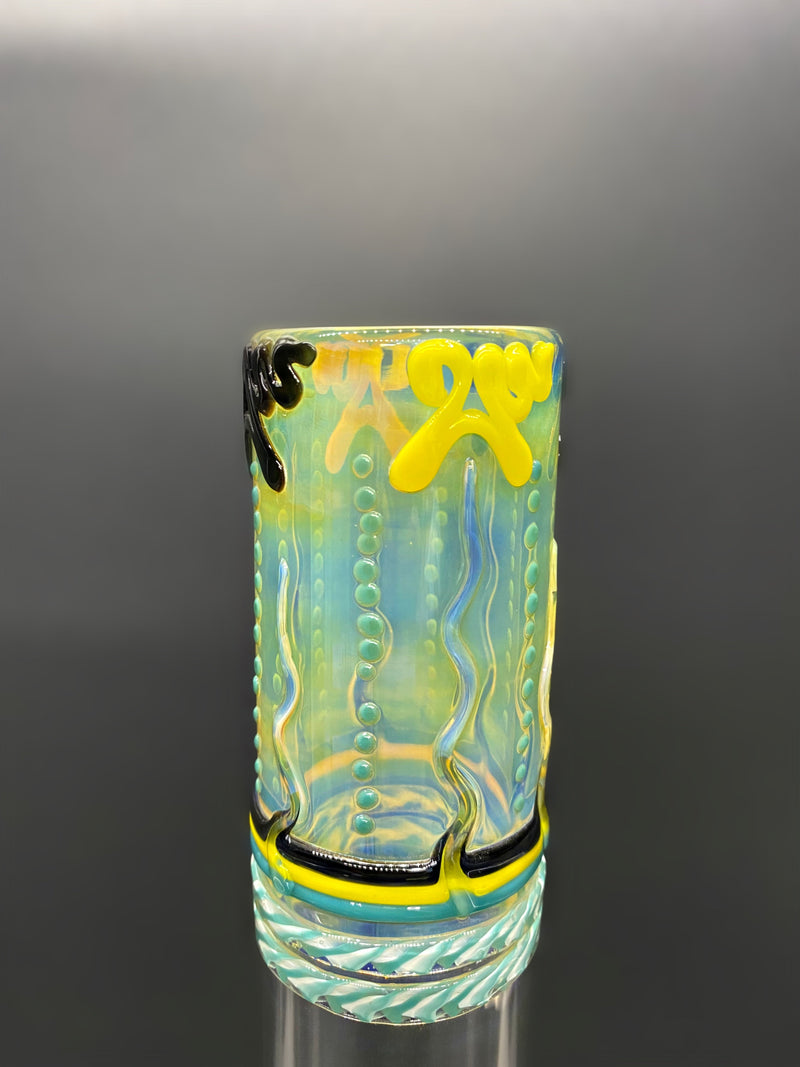 HVY Glass 50mm Worked and Fumed Beaker Bong - Color Variations HVY Glass