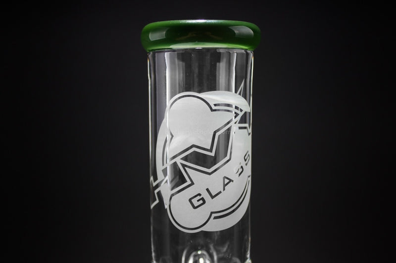 HVY Glass 9mm Color Wrap Beaker Bong - Green.