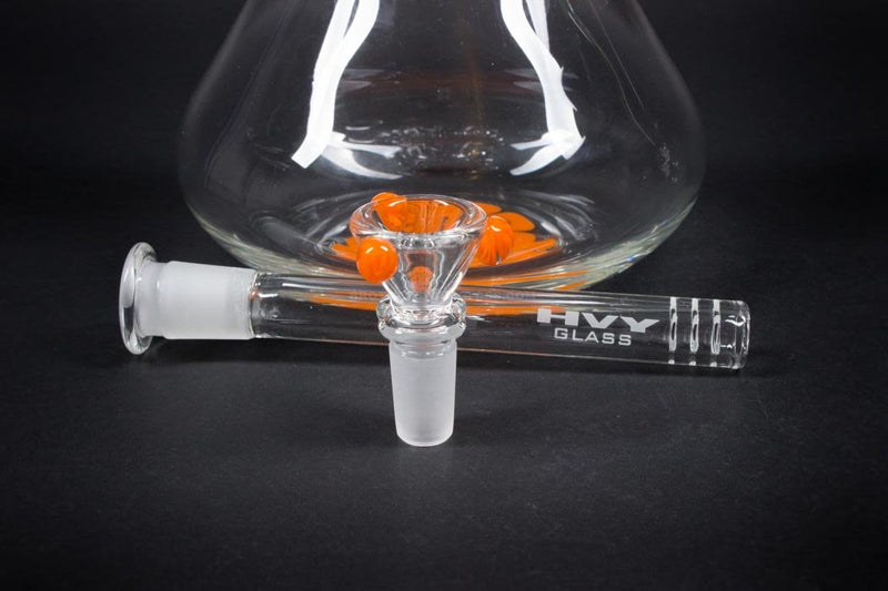 HVY Glass 9mm Color Wrap Beaker Bong - Orange.