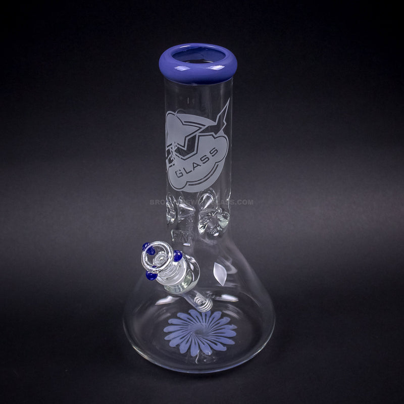 HVY Glass 9mm Color Wrap Beaker Bong - Periwinkle.